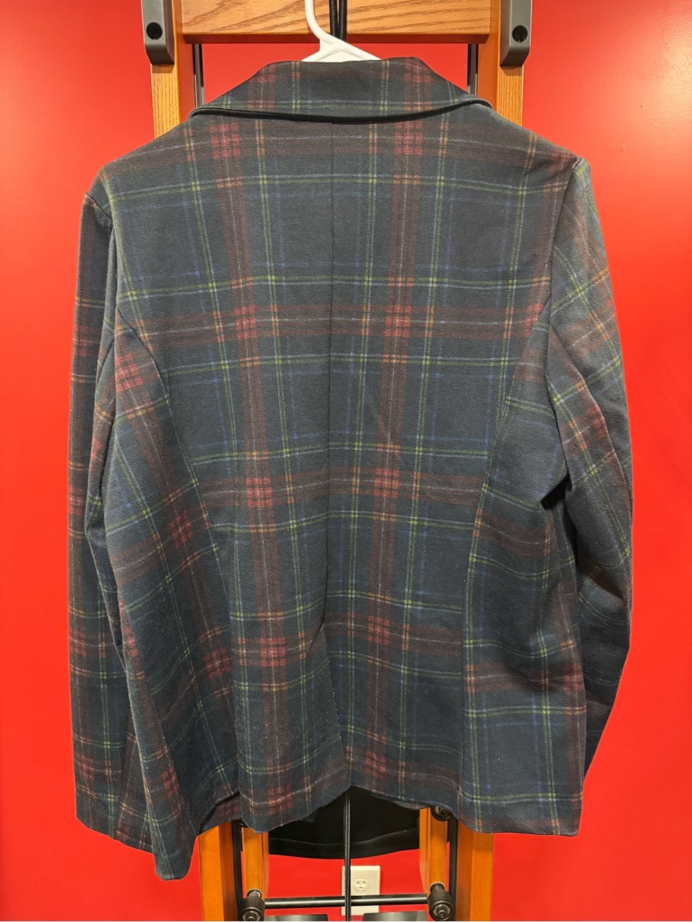 Bagatelle Collection Plaid Double Breasted Knit Blazer Jacket Women’s L - Picture 6 of 8